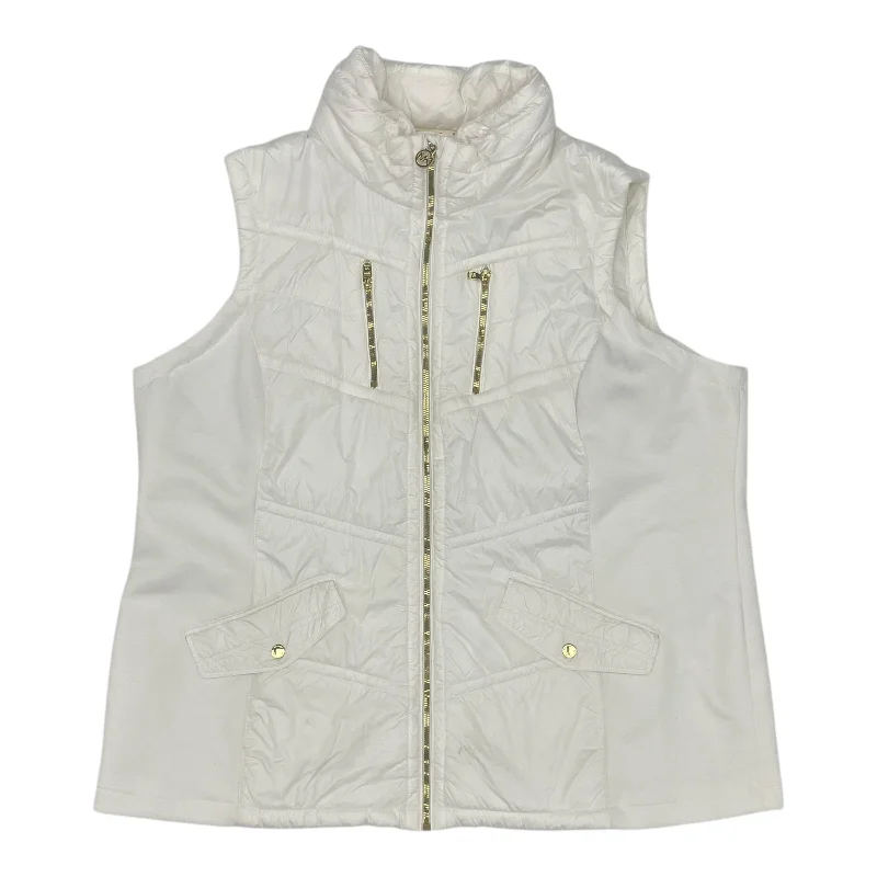 Price Rollback Vest Designer By Michael Kors In Cream, Size:3X