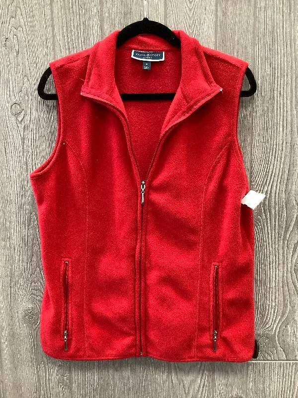 Price Cut Vest Fleece By Karen Scott In Red, Size: M