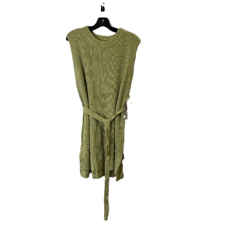 Online Only Vest Sweater By Fehrnvi In Green, Size: Xl
