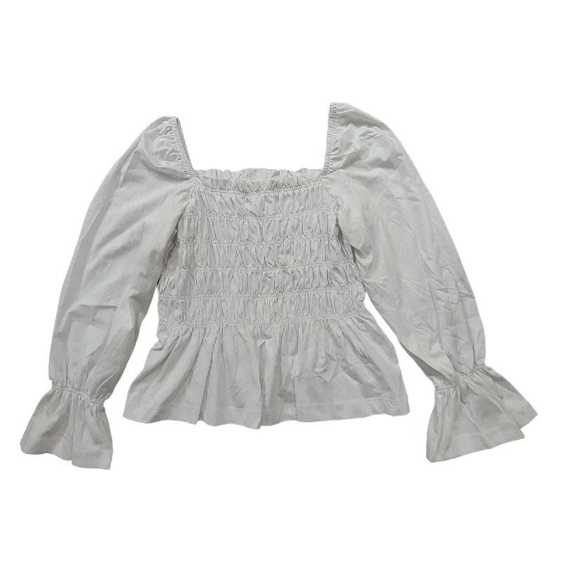 Exclusive Savings White Top Long Sleeve H&m, Size S