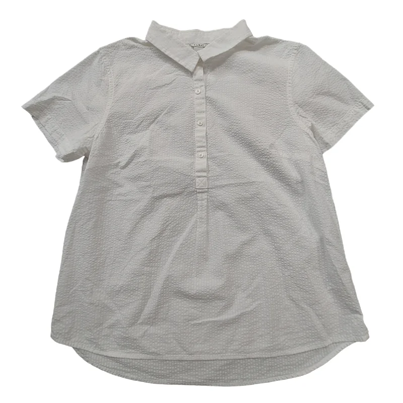 Weekend Special White Top Short Sleeve L.l. Bean, Size M
