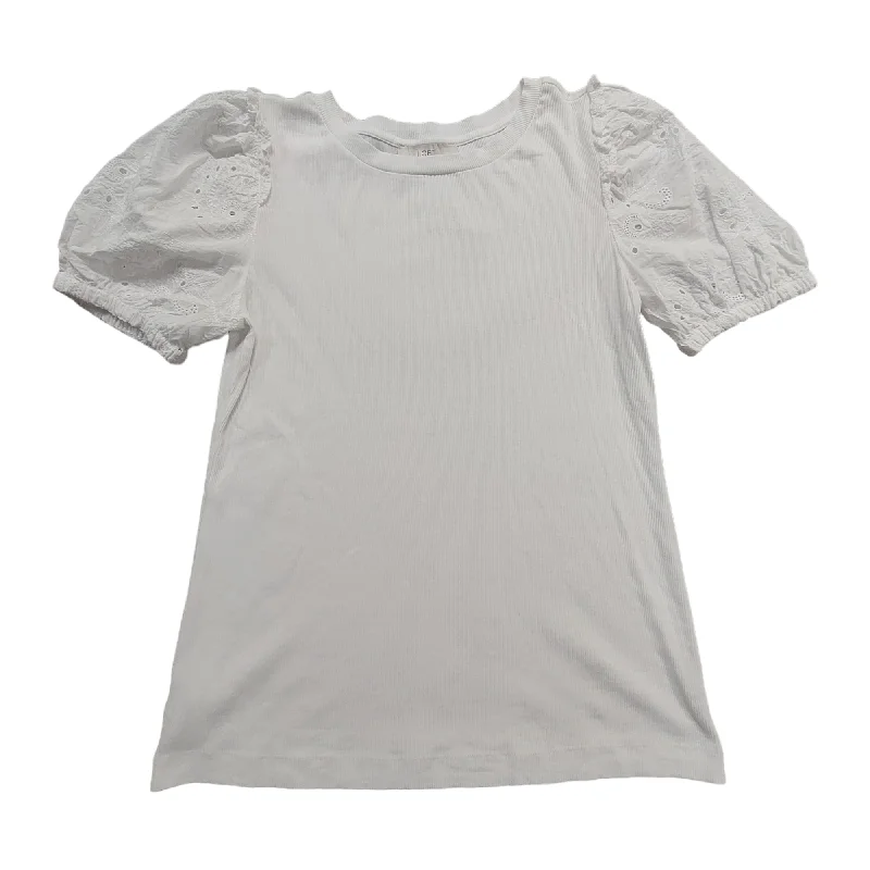 Mega Sale White Top Short Sleeve Loft, Size L