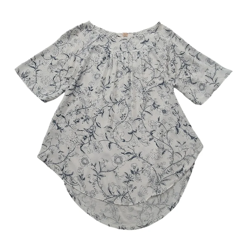 Referral Discount White Top Short Sleeve Loft, Size Xs