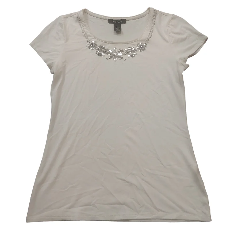 Daily Deals White Top Short Sleeve White House Black Market, Size S