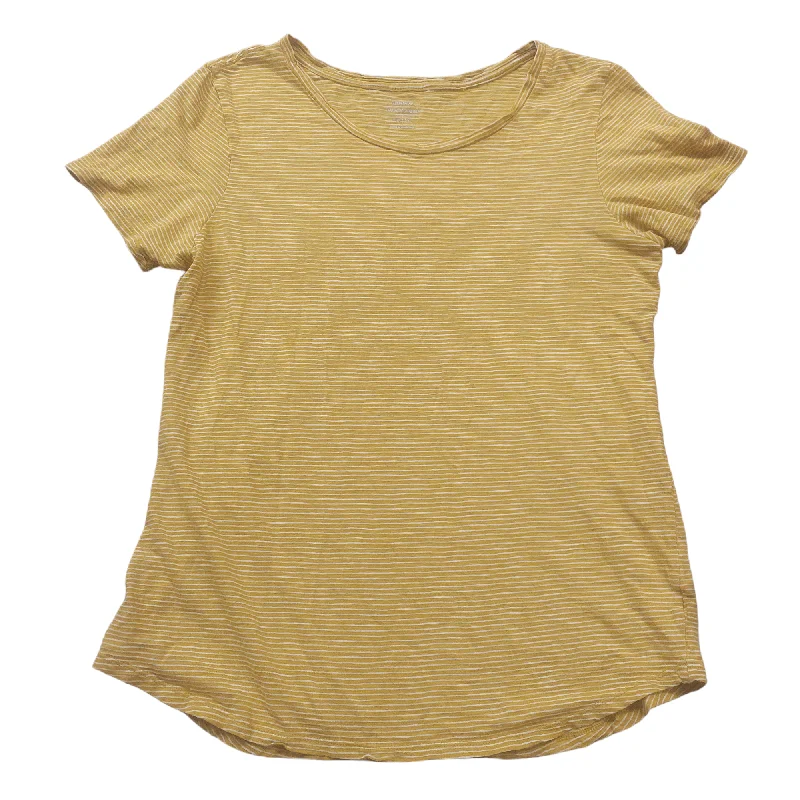 Savings Spectacular White & Yellow Top Short Sleeve Basic Old Navy, Size M