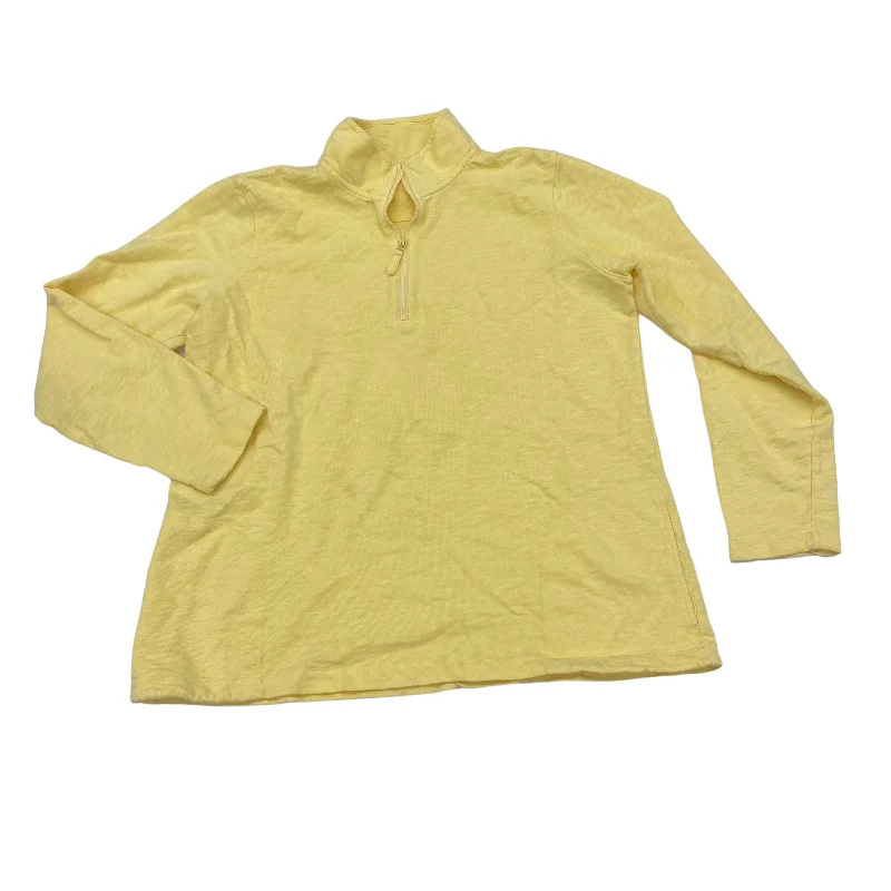 Blowout Deals YELLOW SWEATSHIRT COLLAR by ORVIS Size:L