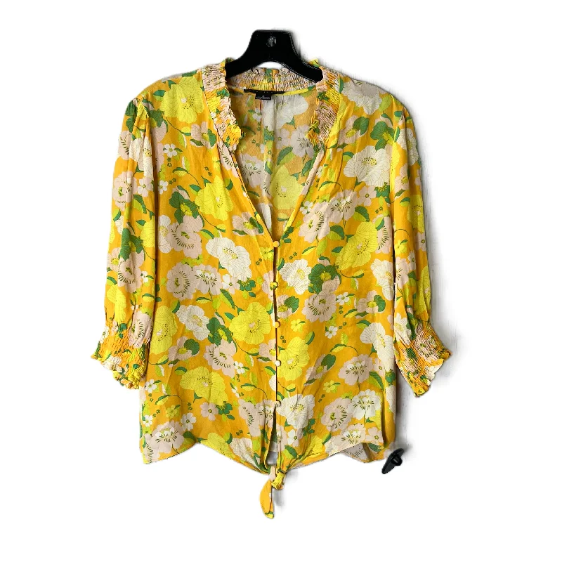 Factory Direct Sale Yellow Top Short Sleeve By Sanctuary, Size: M