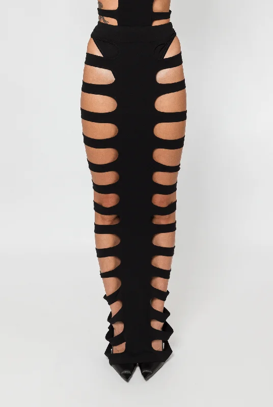 LaQuan Smith Cut Out Detailed Skirt